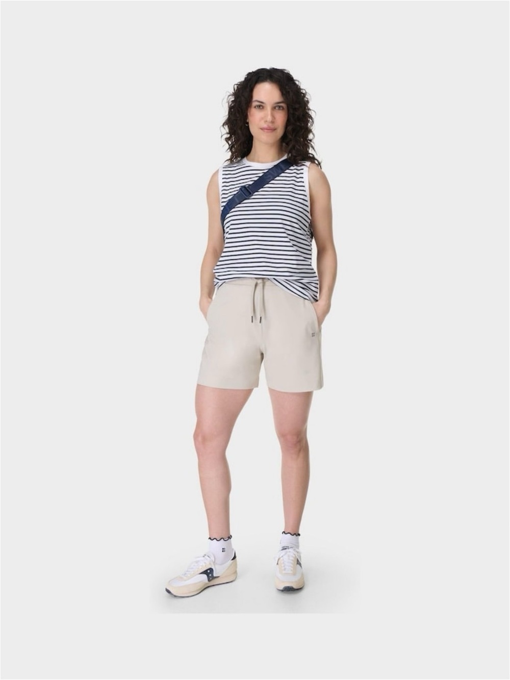 Sweaty Betty Mineral Beige Explorer 5.5" Shorts size L